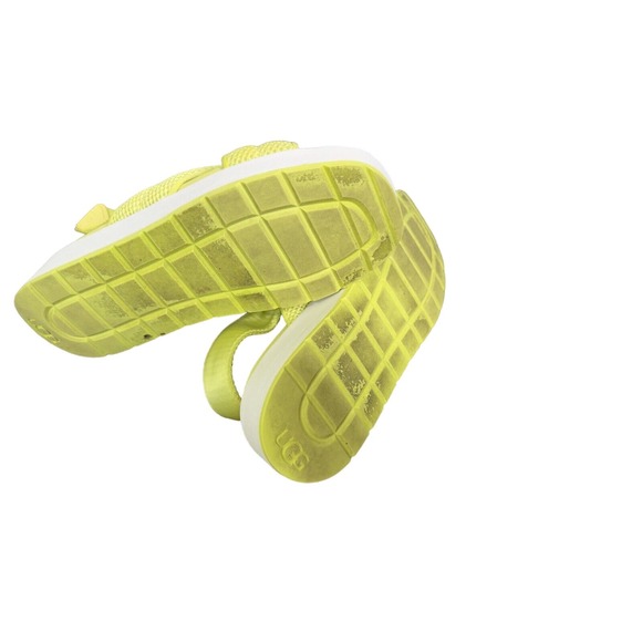 UGG Nella Slingback Platform Sandals Neon Yellow Green Mesh Fabric sz US 6 - Picture 4 of 6